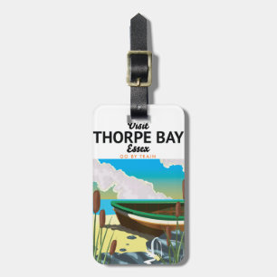 Etiqueta De Bagagem Camiseta do cartaz de viagem da praia de Thorpe ba