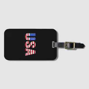 Etiqueta De Bagagem Camiseta EUA Bandeira Americana Patriótica Homens