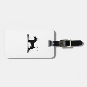Etiqueta De Bagagem Camiseta Lakeland Terrier Dog � Silhueta da Lua de