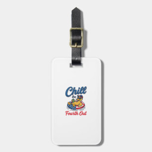 Etiqueta De Bagagem Camiseta Patriótica do Pato Esfrie o Quatro Design