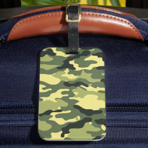 Etiqueta De Bagagem Camo Camping Hunting Green Camouflage