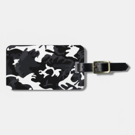 Etiqueta De Bagagem Camo de Destaques Brancos do Ártico