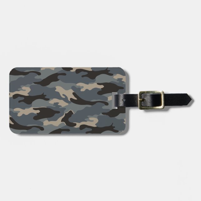 ETIQUETA DE BAGAGEM CAMO PRETO (Frente Horizontal)