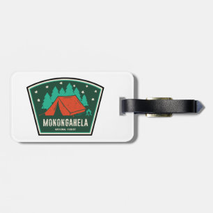 Etiqueta De Bagagem Camping da Floresta Nacional de Monongahela na Vir