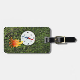 Etiqueta De Bagagem Camping theme Campfire and Compass Personalize