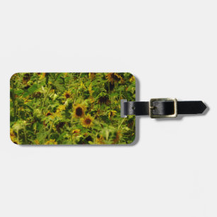Etiqueta De Bagagem Campo de girassol