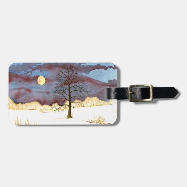 Etiqueta De Bagagem Campo de inverno (Frente Horizontal)