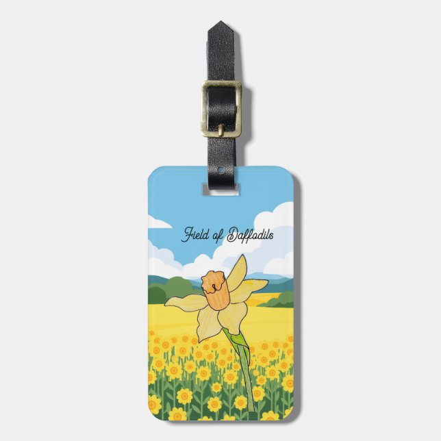 Etiqueta De Bagagem Campo de Narcisos (Frente Vertical)