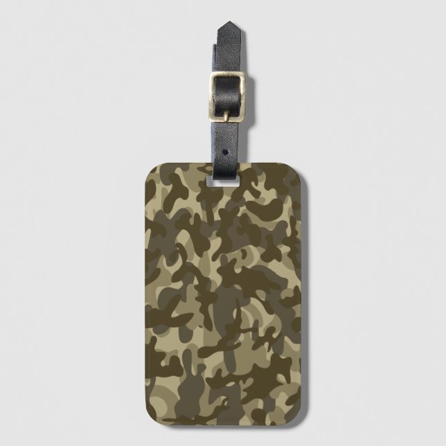 Etiqueta De Bagagem Camuflagem Central (Frente Vertical)
