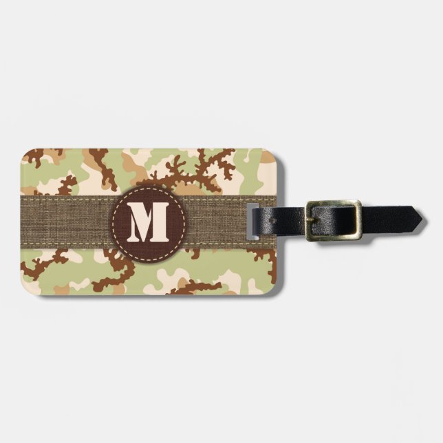 Etiqueta De Bagagem Camuflagem do deserto (Frente Horizontal)