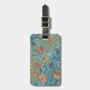Etiqueta De Bagagem Camuflagem e flores