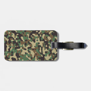 Etiqueta De Bagagem Camuflagem Florestal