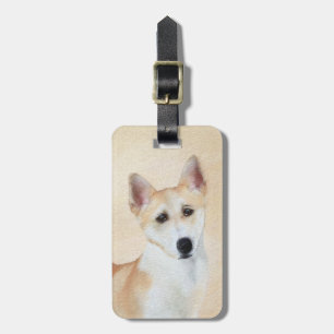 Etiqueta De Bagagem Canaan Dog Painting - Arte de Cachorro Original