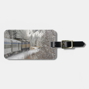 Etiqueta De Bagagem Canadá, Alberta. Trem de neve da VIA Rail entre