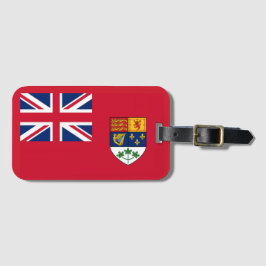 Etiqueta De Bagagem Canadian Red Ensign with Green Leaves Coat of Arms