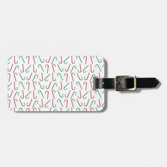 Etiqueta De Bagagem Candy Canes (Frente Horizontal)