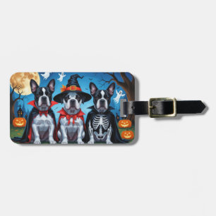 Etiqueta De Bagagem Cane Corso Cachorros Pumpkin Halloween Engraçado