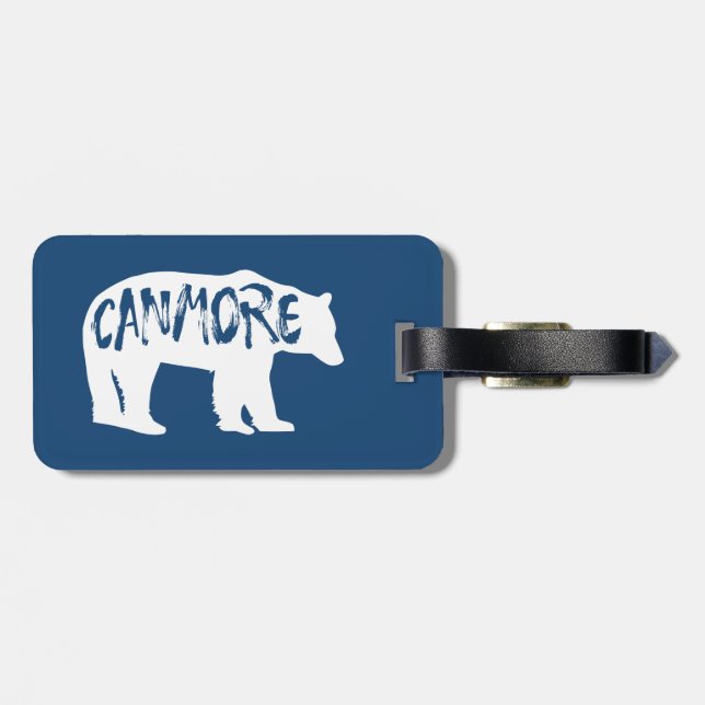 Etiqueta De Bagagem Canmore Alberta Bear (Traseira Horizontal)