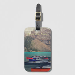 Etiqueta De Bagagem Canoas no Lago Moraine Canadá 