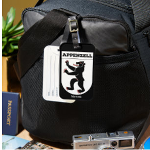 Etiqueta De Bagagem Cantão suíço Appenzell, Innerrhoden Casaco de Arms