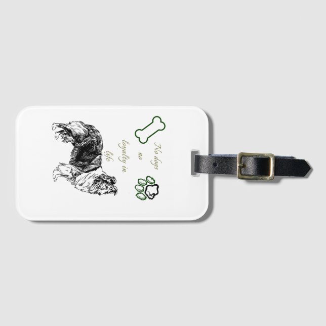 Etiqueta De Bagagem Cão (Frente Horizontal)