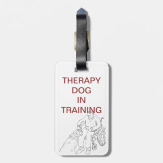Etiqueta De Bagagem Cão da terapia no Tag do treinamento