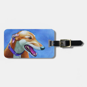 Etiqueta De Bagagem Cão de Salvamento de Greyhound