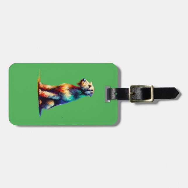 Etiqueta De Bagagem Cão de Wolfhound Irlandês (Frente Horizontal)