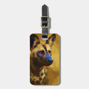 Etiqueta De Bagagem Cão selvagem africano