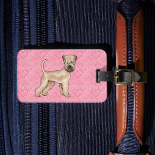 Etiqueta De Bagagem Cão Soft-Coated Wheaten Terrier Padrão de Coração