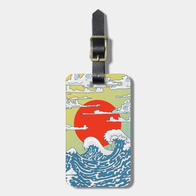 Etiqueta De Bagagem Capa de iPhone Case-Mate Ondas Japonesas (Frente Vertical)