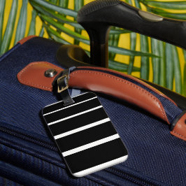 Etiqueta De Bagagem Capas de iphone de faixas brancas e pretas