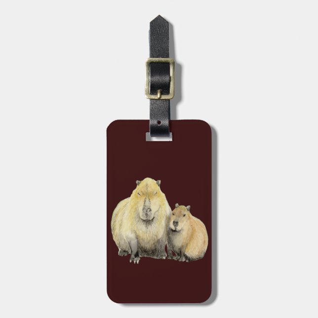 Etiqueta De Bagagem Capivara (Frente Vertical)