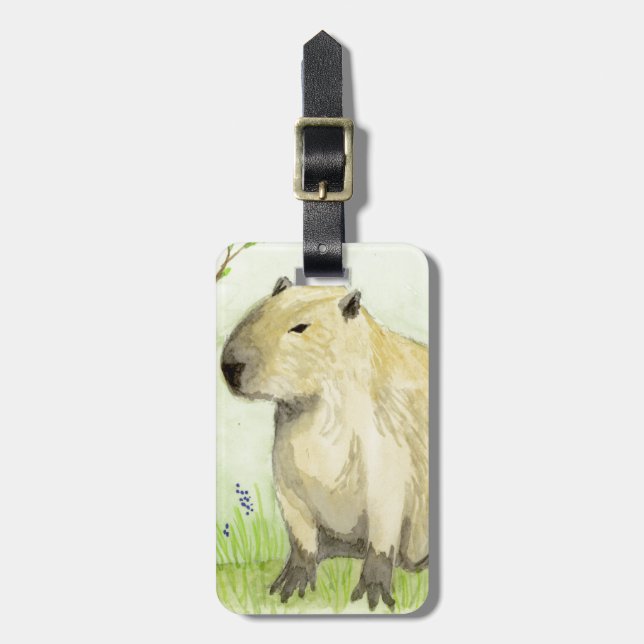 Etiqueta De Bagagem Capivara (Frente Vertical)
