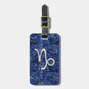 Etiqueta De Bagagem Capricórnio Zodiac - Sinal na Camuflagem Digital 