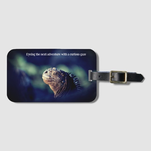 Etiqueta De Bagagem Capturada na iguana marinha (Frente Horizontal)