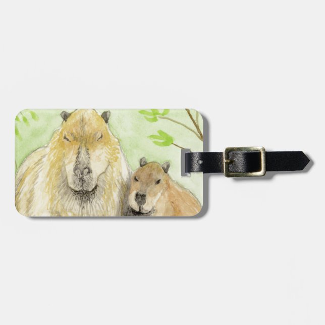 Etiqueta De Bagagem Capybara (Frente Horizontal)