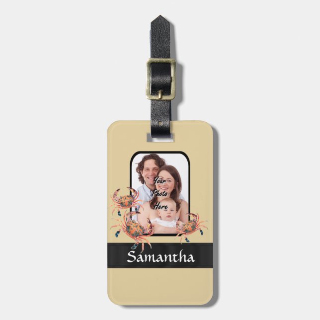 Etiqueta De Bagagem Caranguejo personalizado (Frente Vertical)
