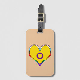 Etiqueta de Bagagem Cardíaca do Orgulho Intersexua