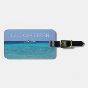 Etiqueta De Bagagem Caribe Azul (personalizável)