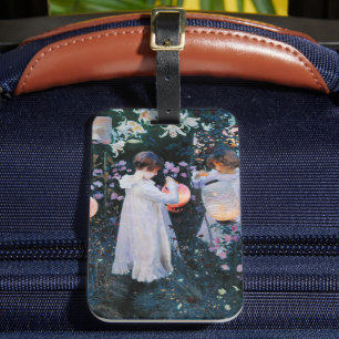 Etiqueta De Bagagem Carnação, Lily, Lily, Rosa John Singer Sargent