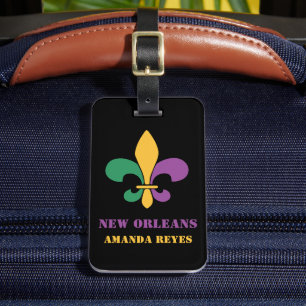 Etiqueta De Bagagem Carnaval de Mardi Gras personalizado em Nova Orlea