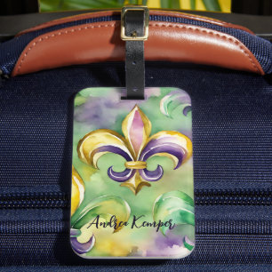 Etiqueta De Bagagem Carnaval Elegante em Pastel