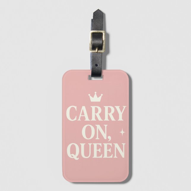 Etiqueta De Bagagem Carregar On, Rainha (Frente Vertical)