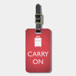 Etiqueta De Bagagem Carregar Vermelho Engraçado Personalizado Na Etiq