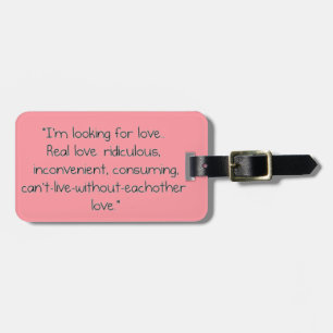 Etiqueta De Bagagem Carrie Bradshaw: "Eu estou procurando o amor "