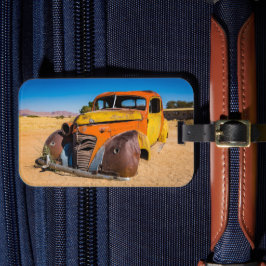 Etiqueta De Bagagem Carro antigo e abandonado em Solitaire, Namíbia