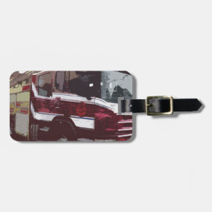 Etiqueta De Bagagem Carro de bombeiros
