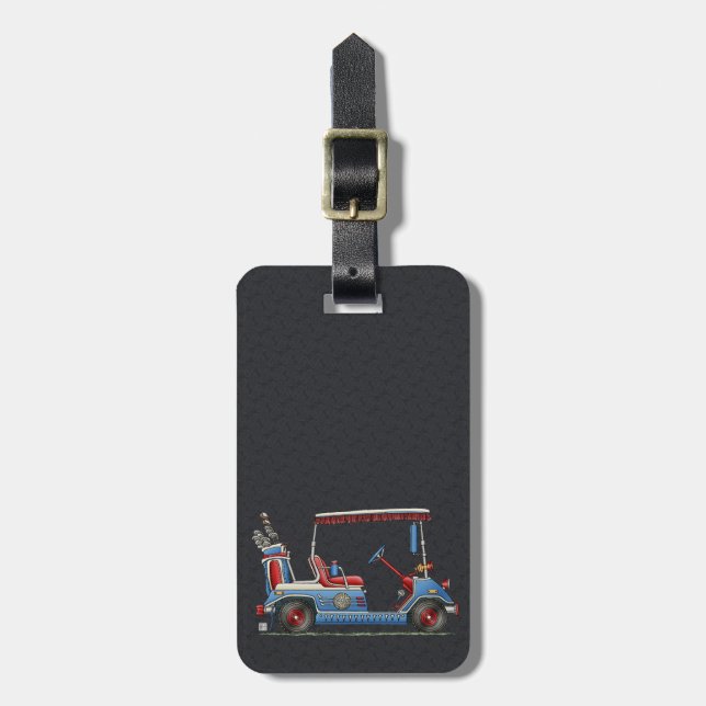 Etiqueta De Bagagem Carro de golfe bonito (Frente Vertical)