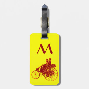 Etiqueta De Bagagem Carros vintage coletando monograma